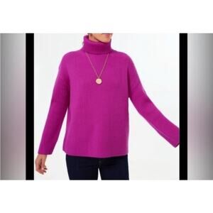 Womens Tuckernuck Laurel Magenta Turtleneck Sweater Size XXL EUC!